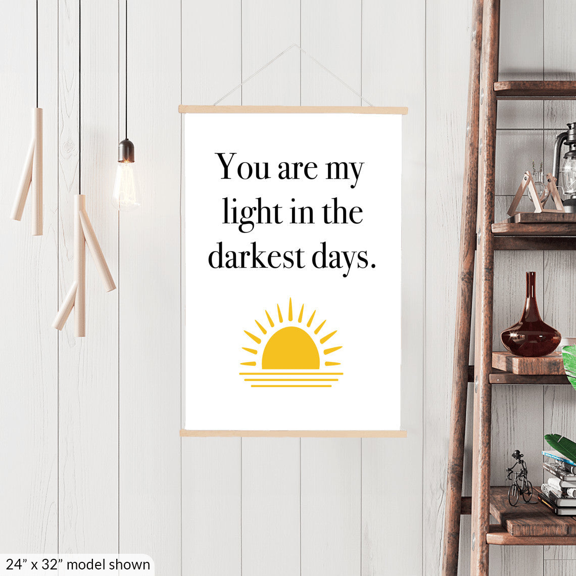 You are My Light - Hanging Canvas