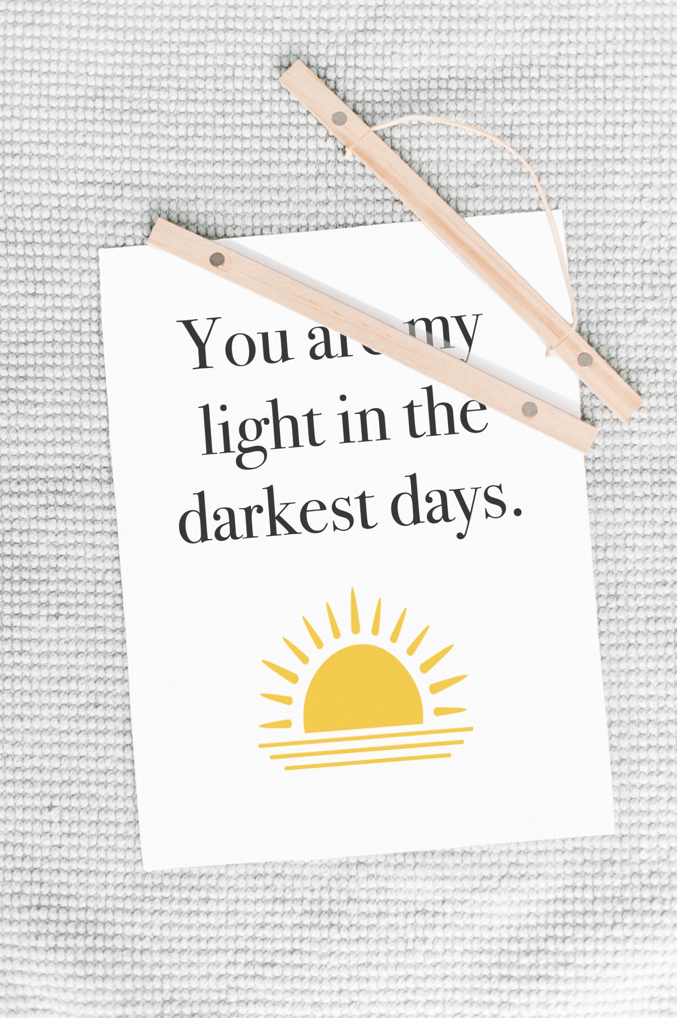 You are My Light - Hanging Canvas