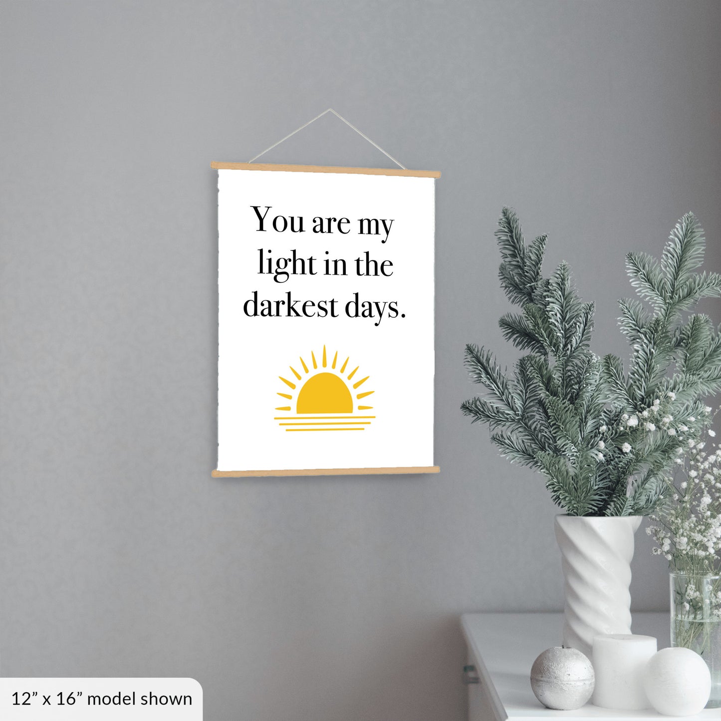 You are My Light - Hanging Canvas