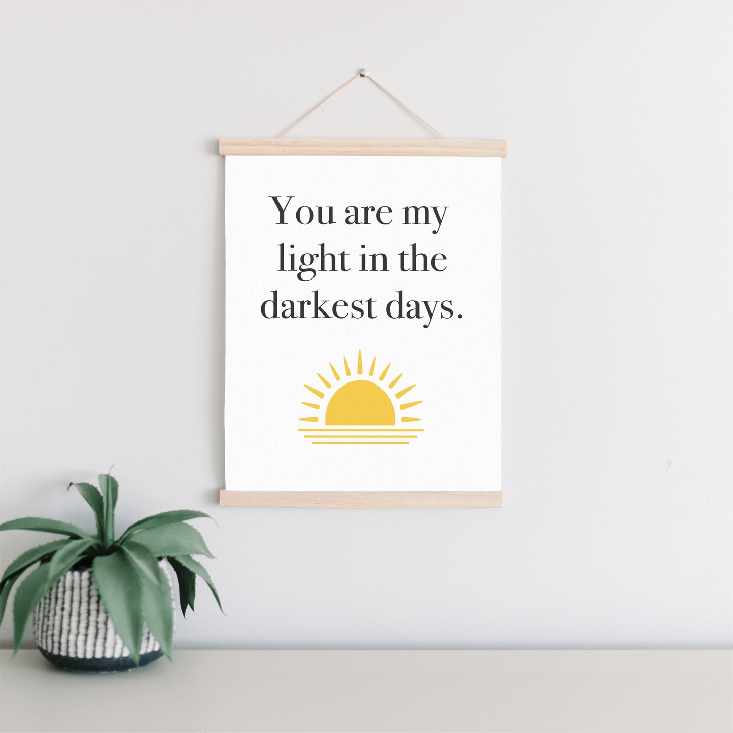 You are My Light - Hanging Canvas
