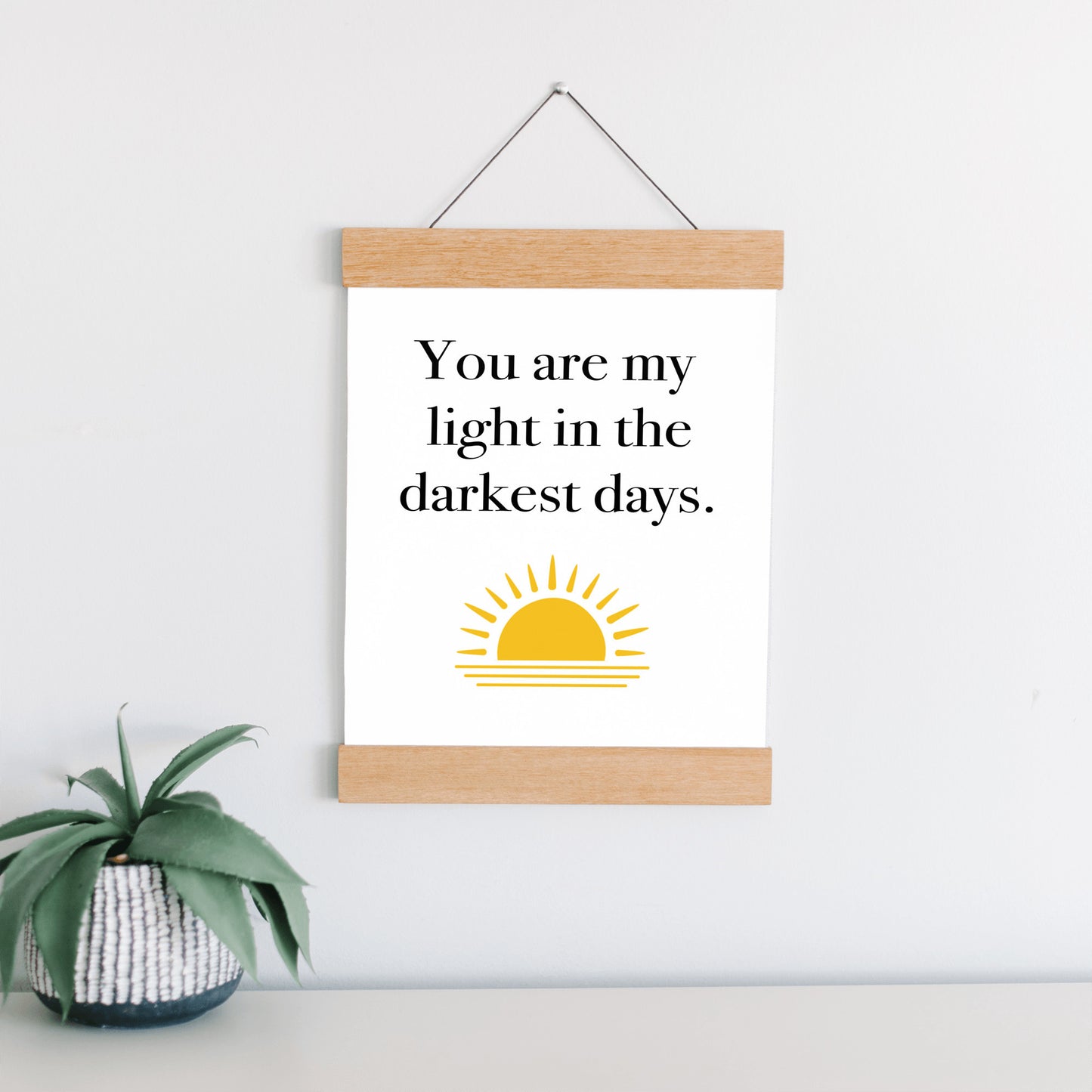 You are My Light - Hanging Canvas