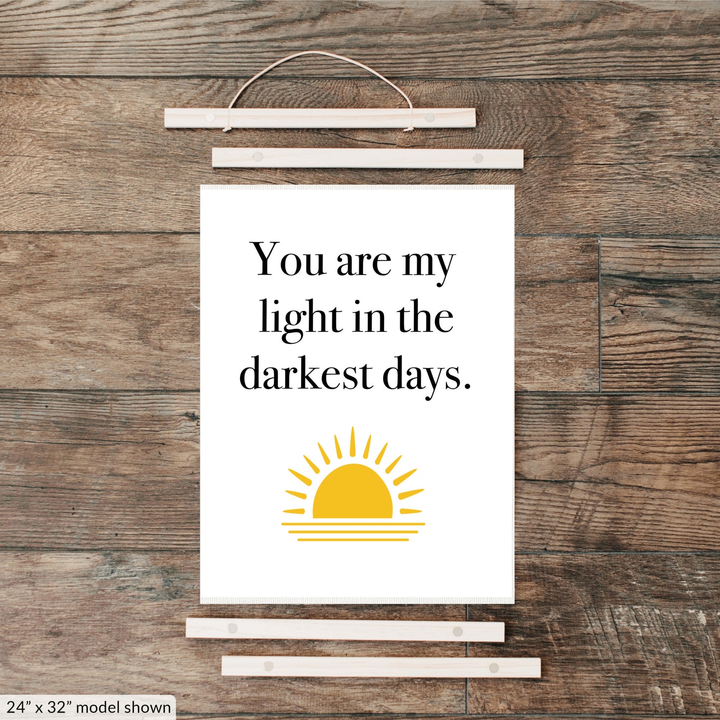 You are My Light - Hanging Canvas