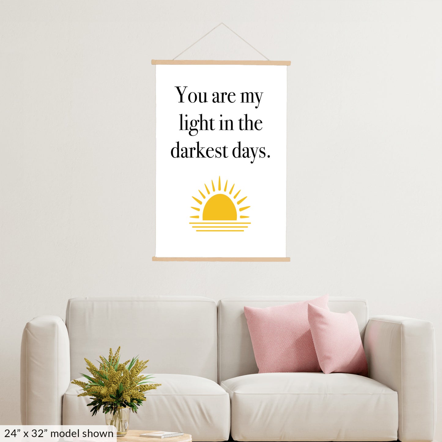 You are My Light - Hanging Canvas