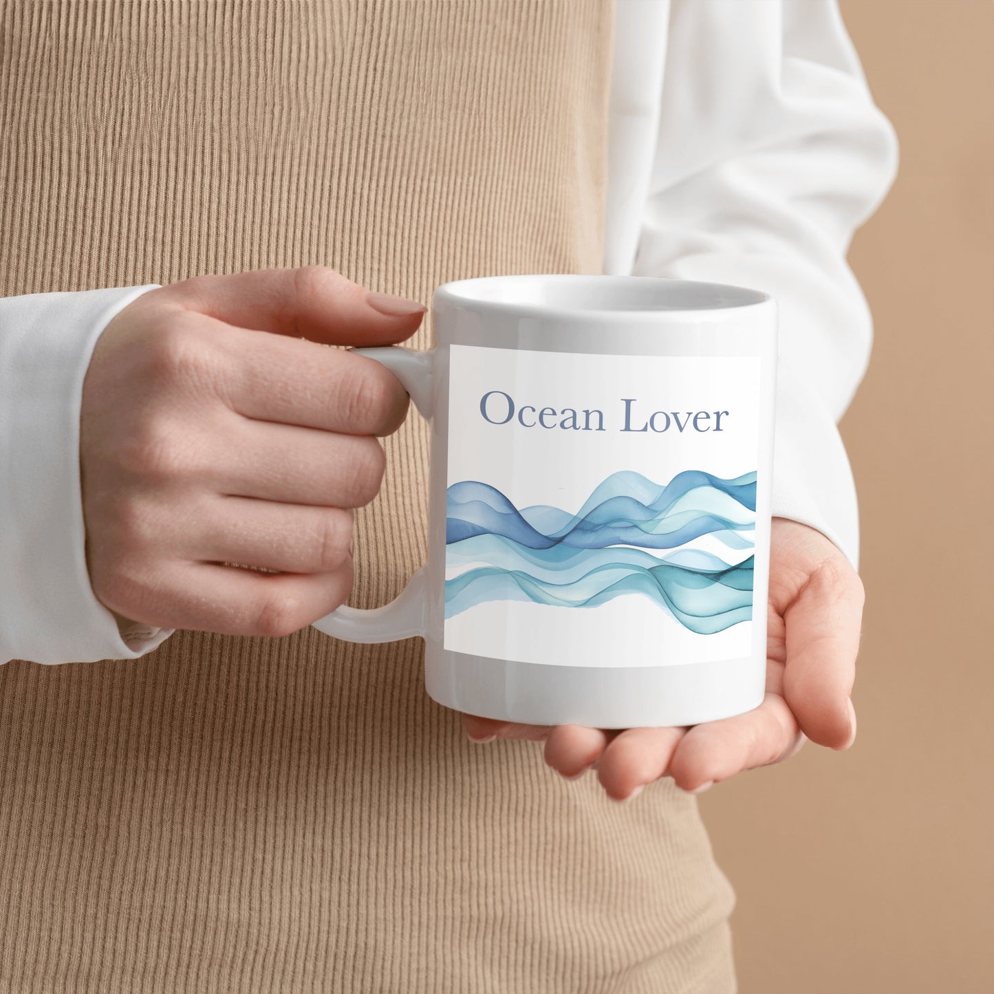 Ocean Lover Mug, Beach Drinkware