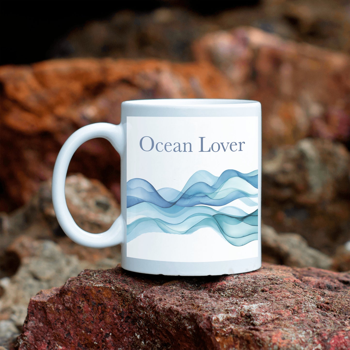 Ocean Lover Mug, Beach Drinkware