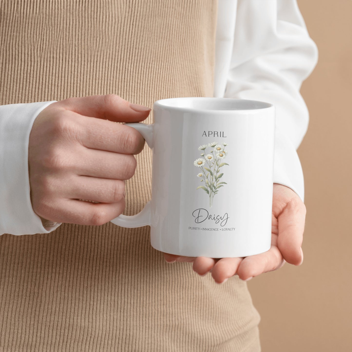 April Birth Month Ceramic Mug