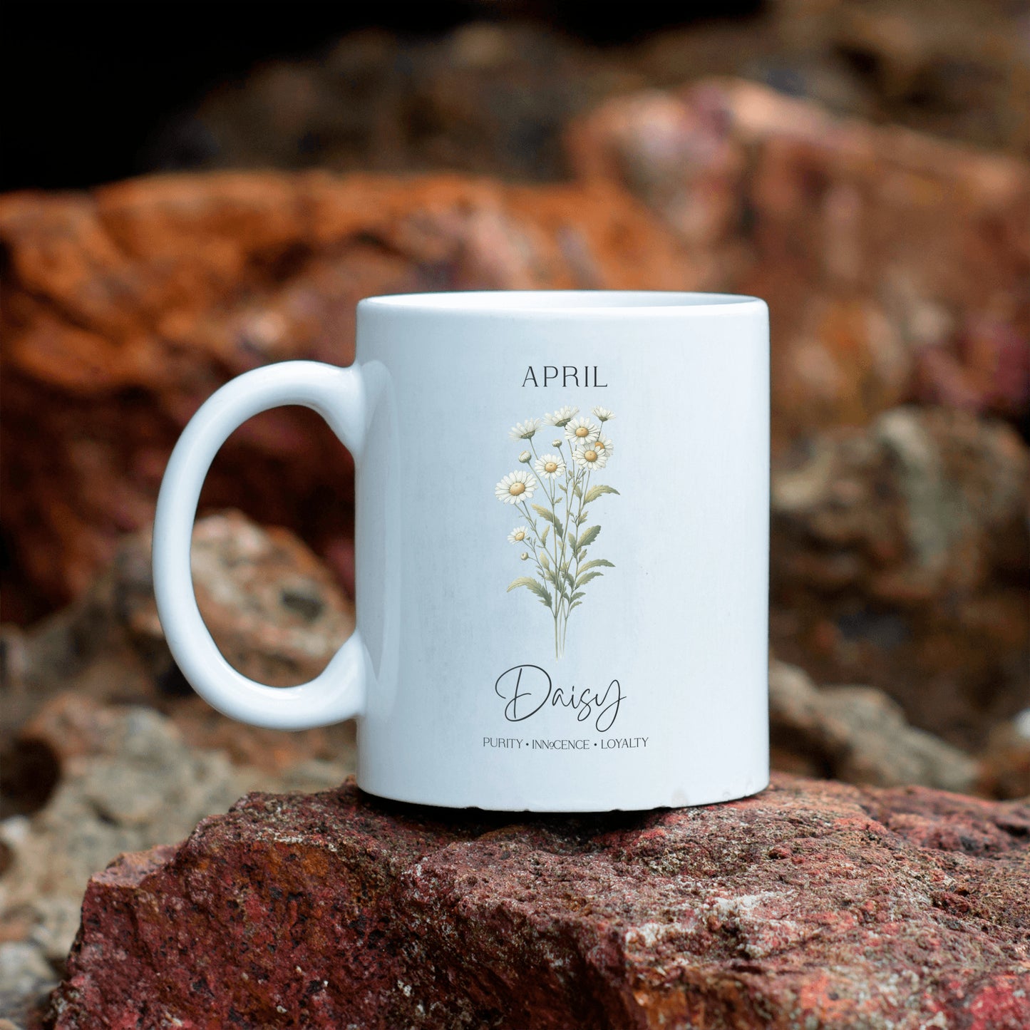 April Birth Month Ceramic Mug