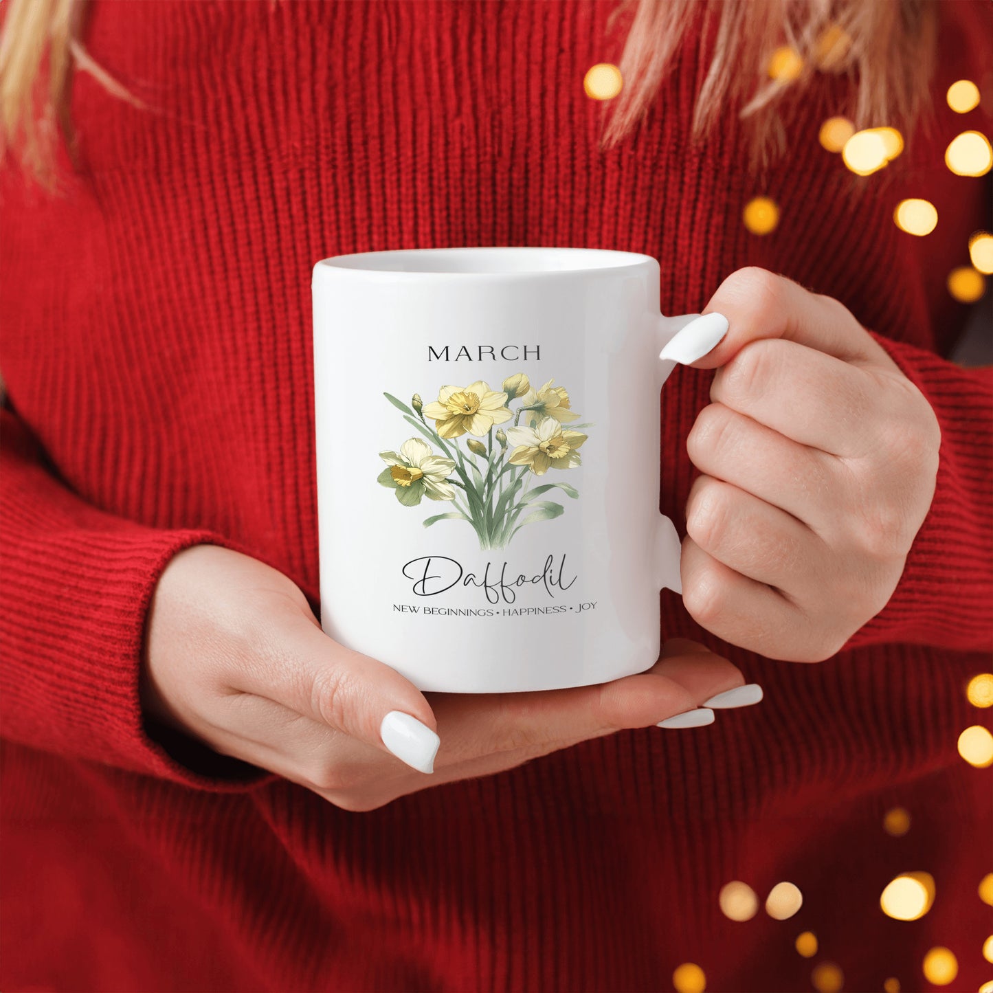 March Birth Ceramic Mug, Birthday Drinkware