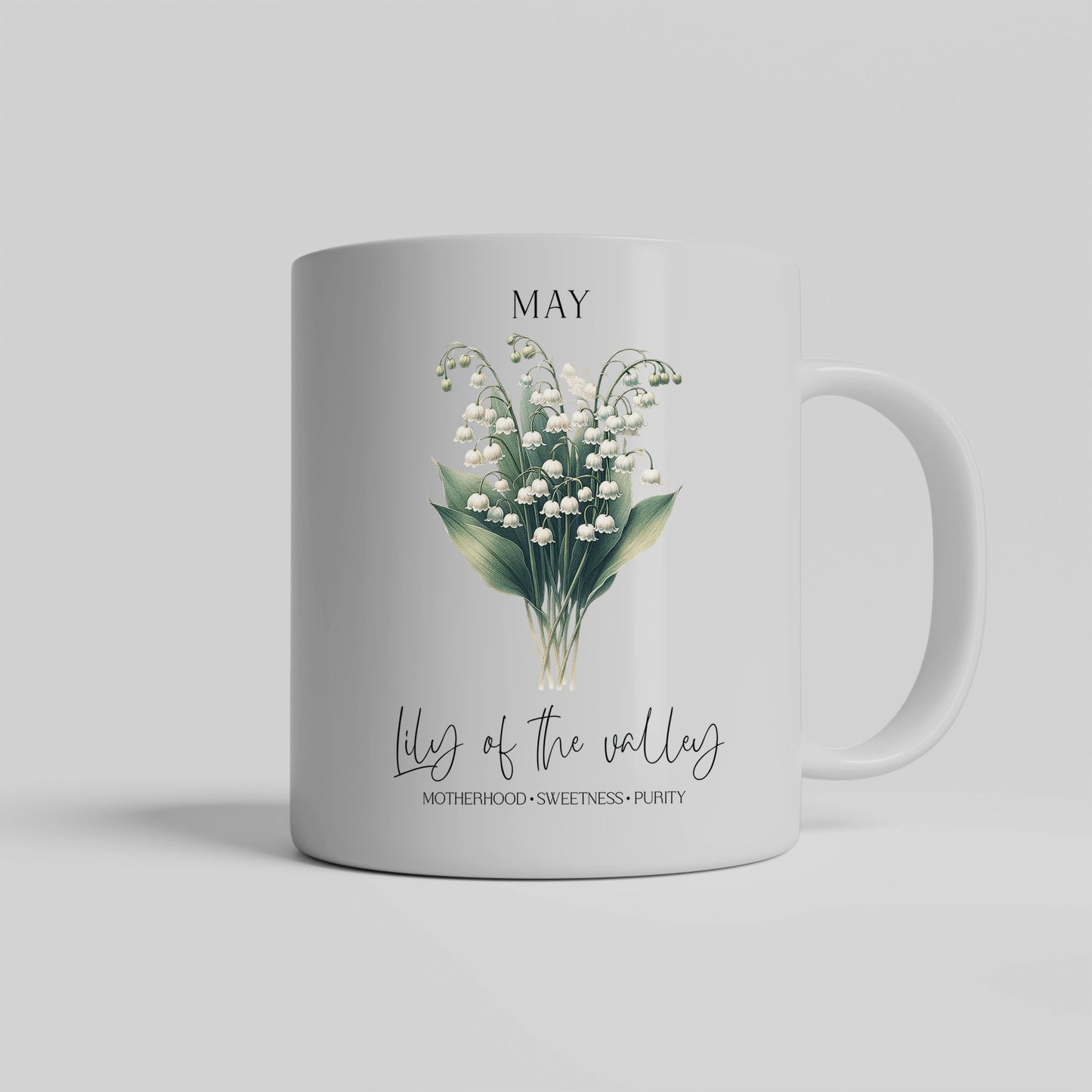 May Birth Flower Ceramic Mug Gift