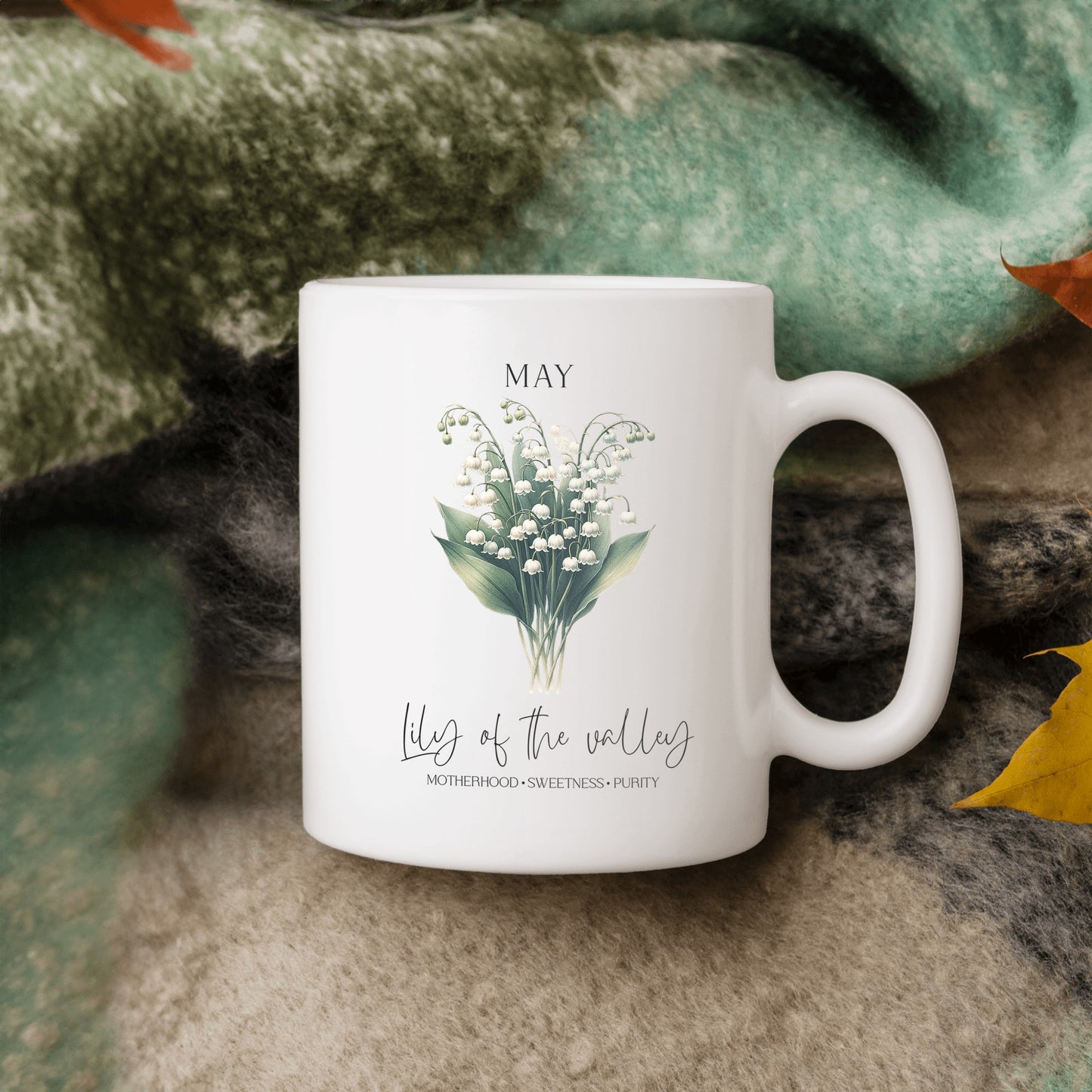 May Birth Flower Ceramic Mug Gift