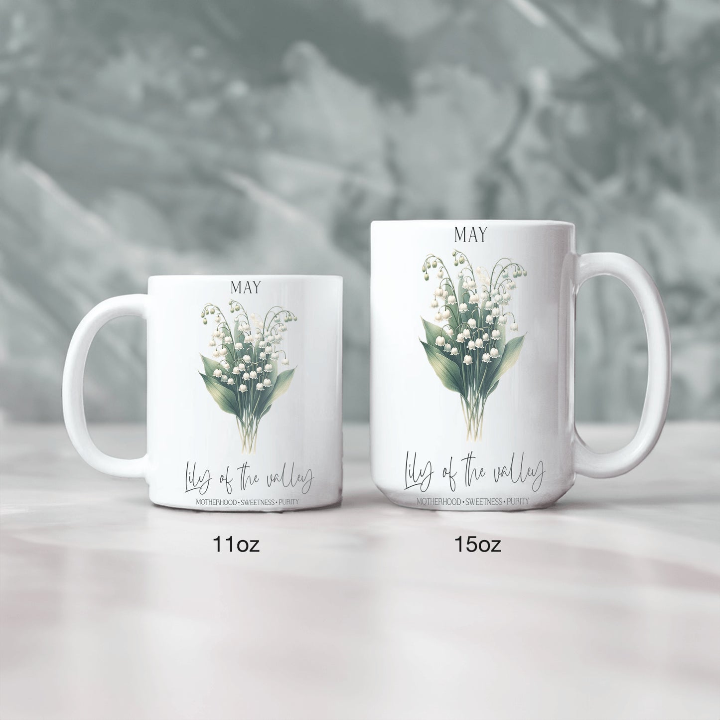 May Birth Flower Ceramic Mug Gift