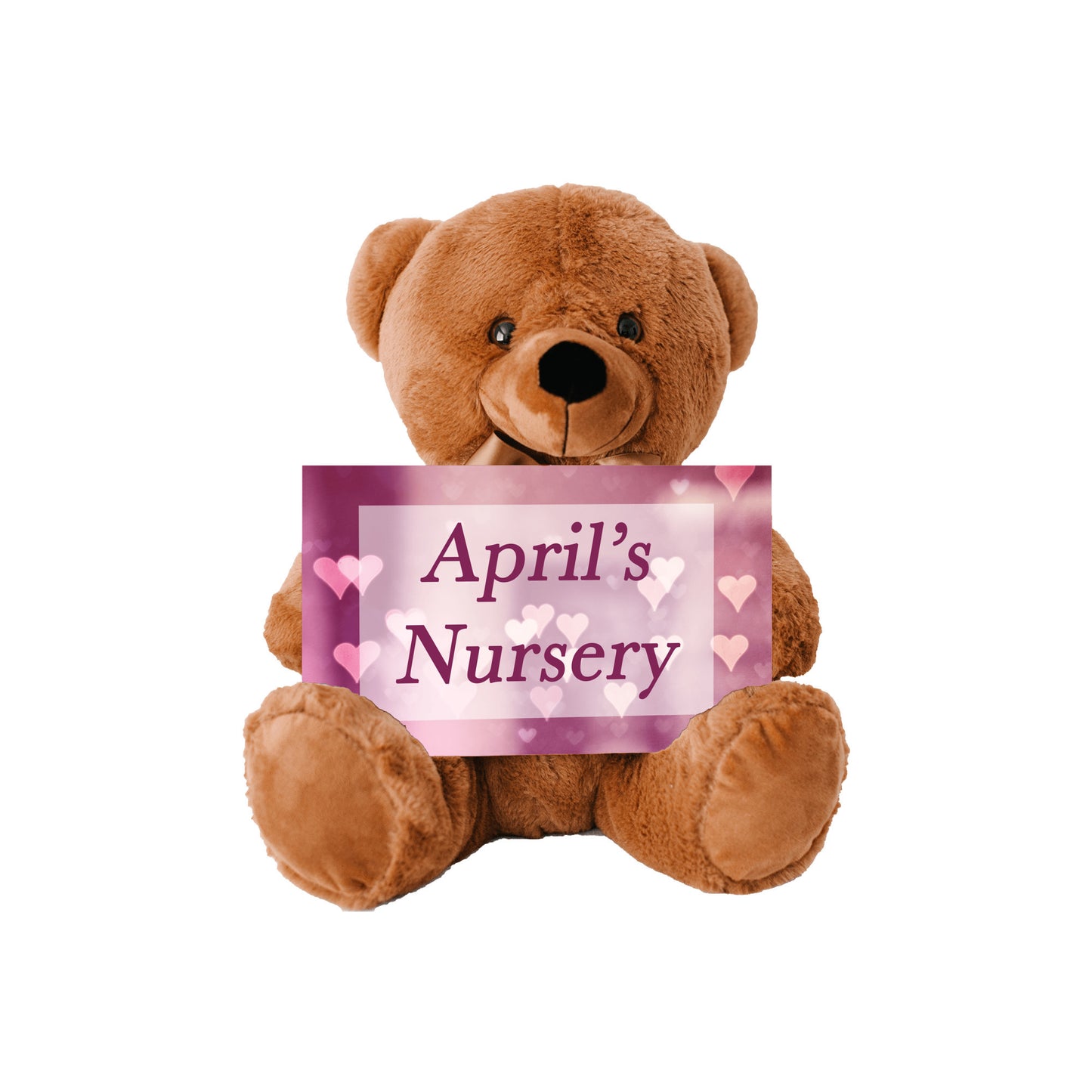Girl Nursery Pink Bear Sign