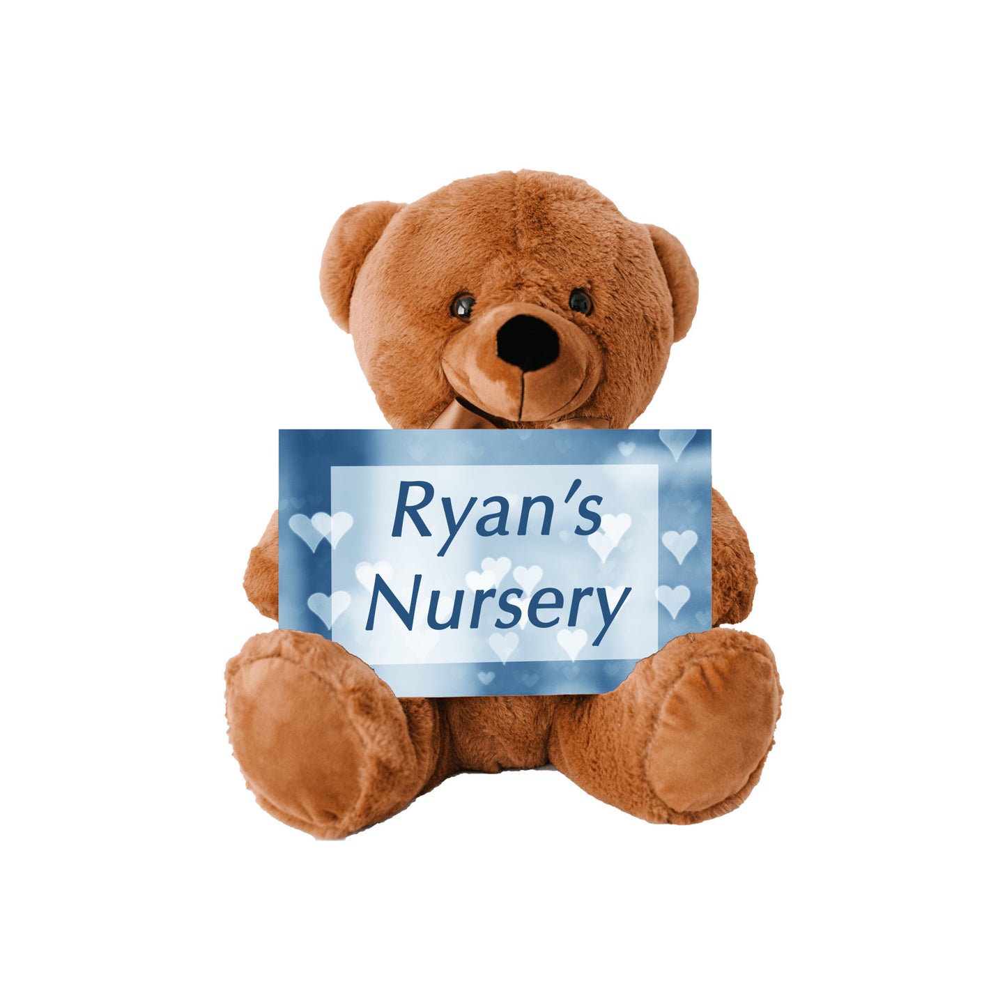 Boy Nursery Blue Bear Sign Gift