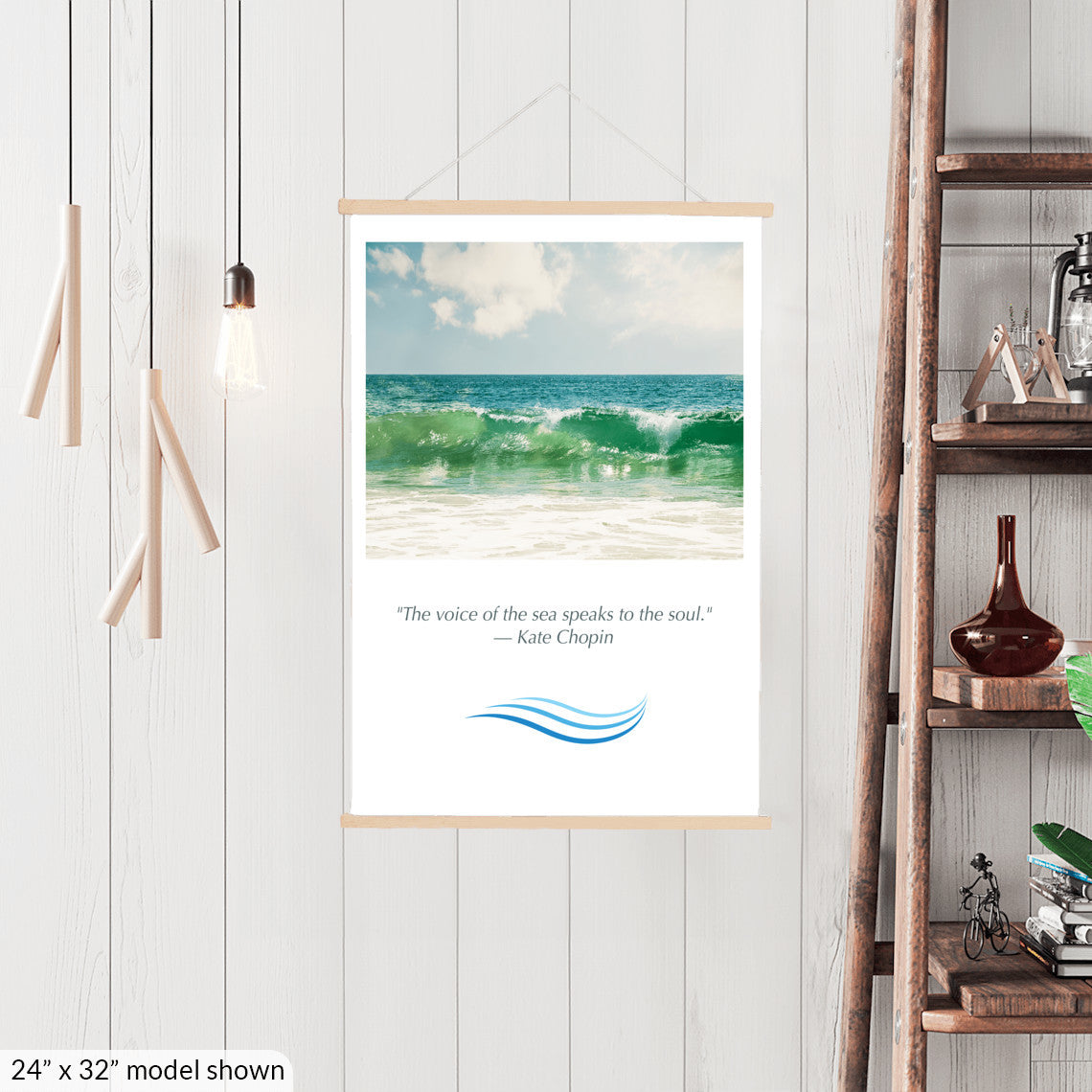 Ocean Hanging Canvas, Beach Saying Gift