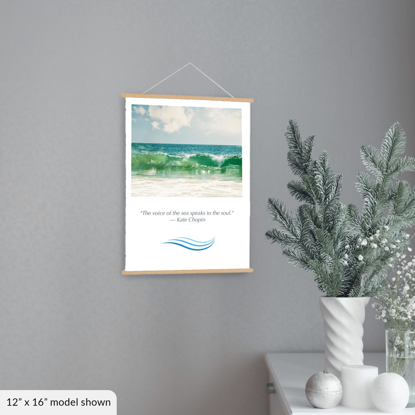 Ocean Hanging Canvas, Beach Saying Gift