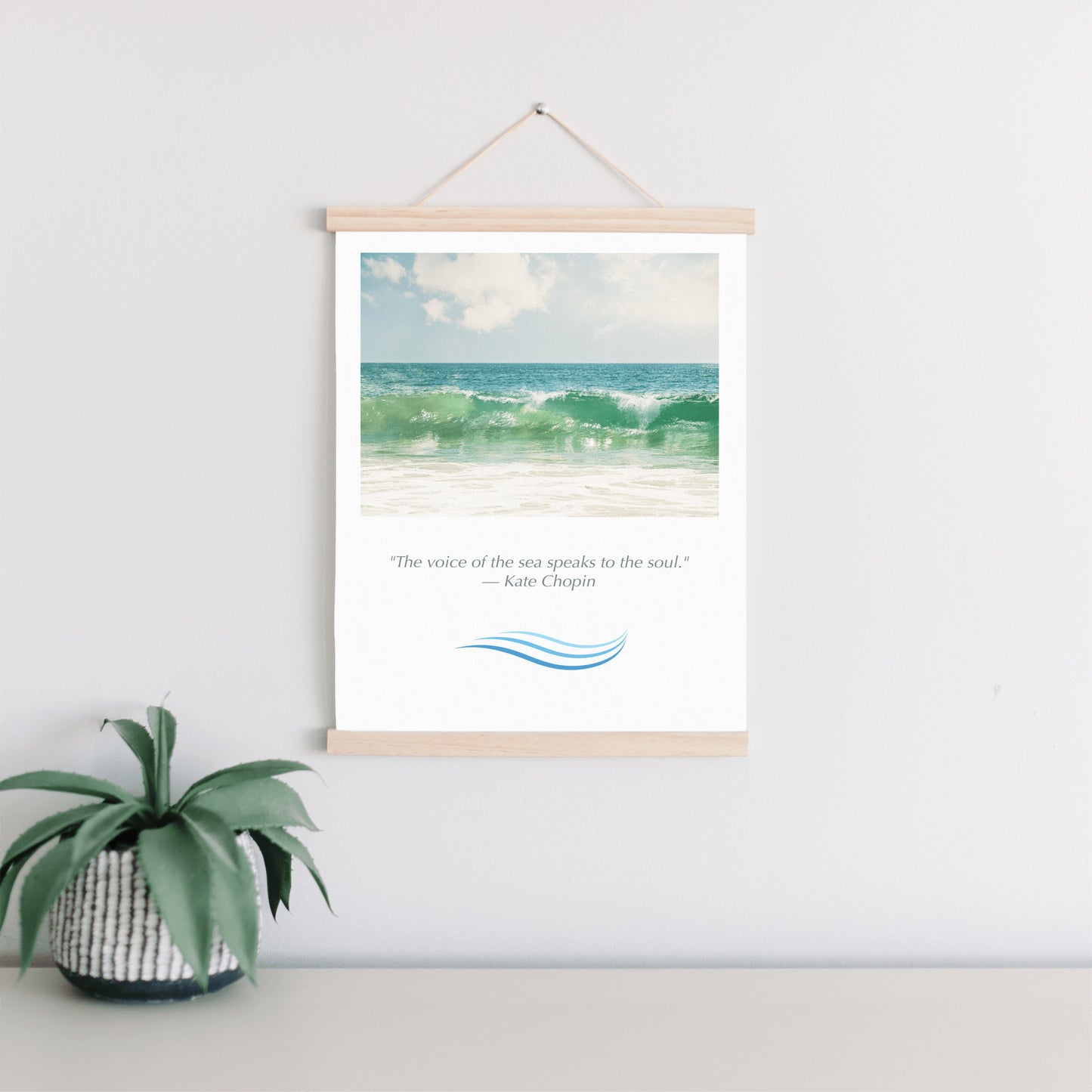 Ocean Hanging Canvas, Beach Saying Gift