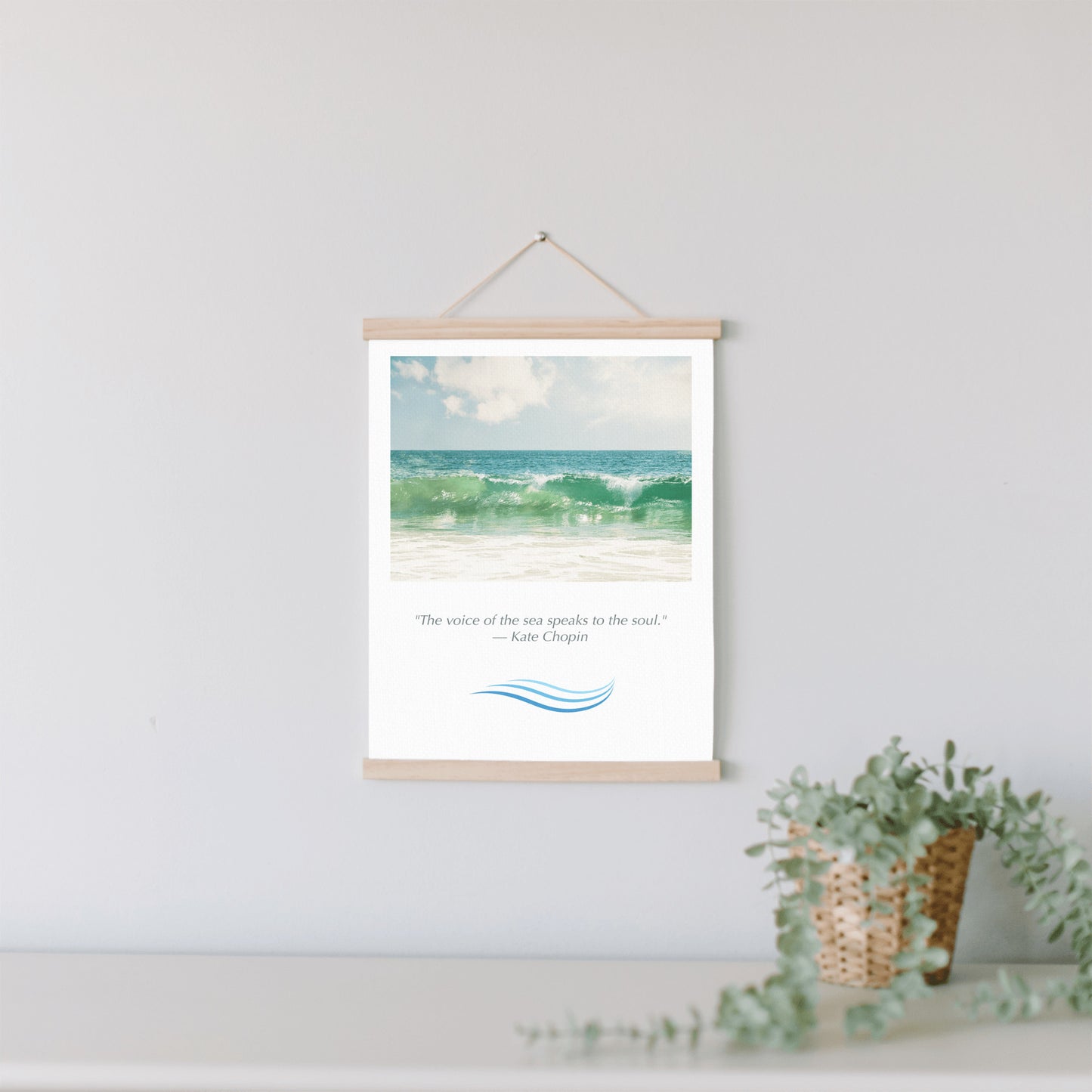Ocean Hanging Canvas, Beach Saying Gift