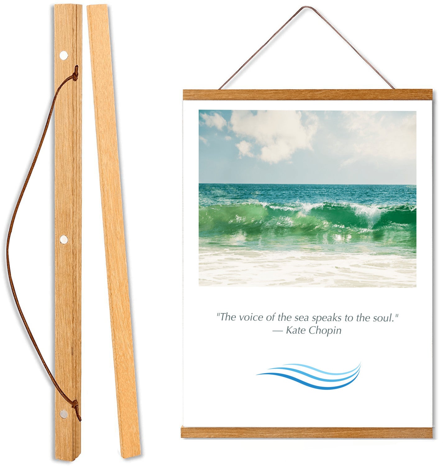 Ocean Hanging Canvas, Beach Saying Gift