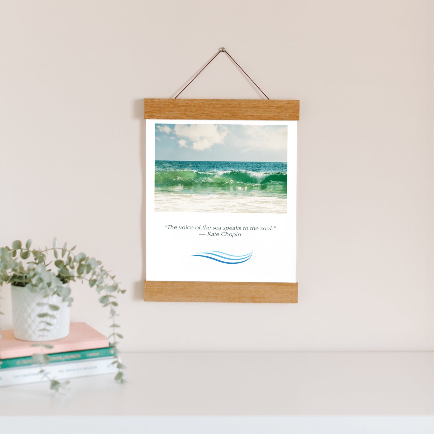 Ocean Hanging Canvas, Beach Saying Gift