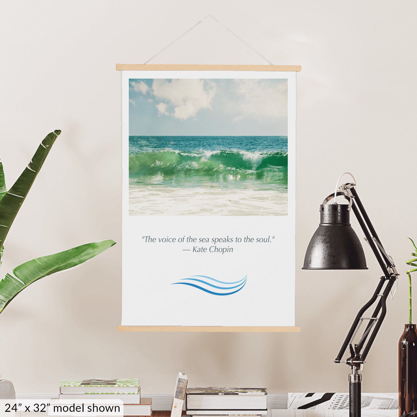 Ocean Hanging Canvas, Beach Saying Gift
