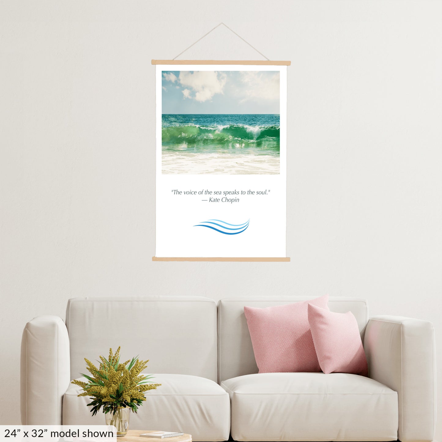 Ocean Hanging Canvas, Beach Saying Gift