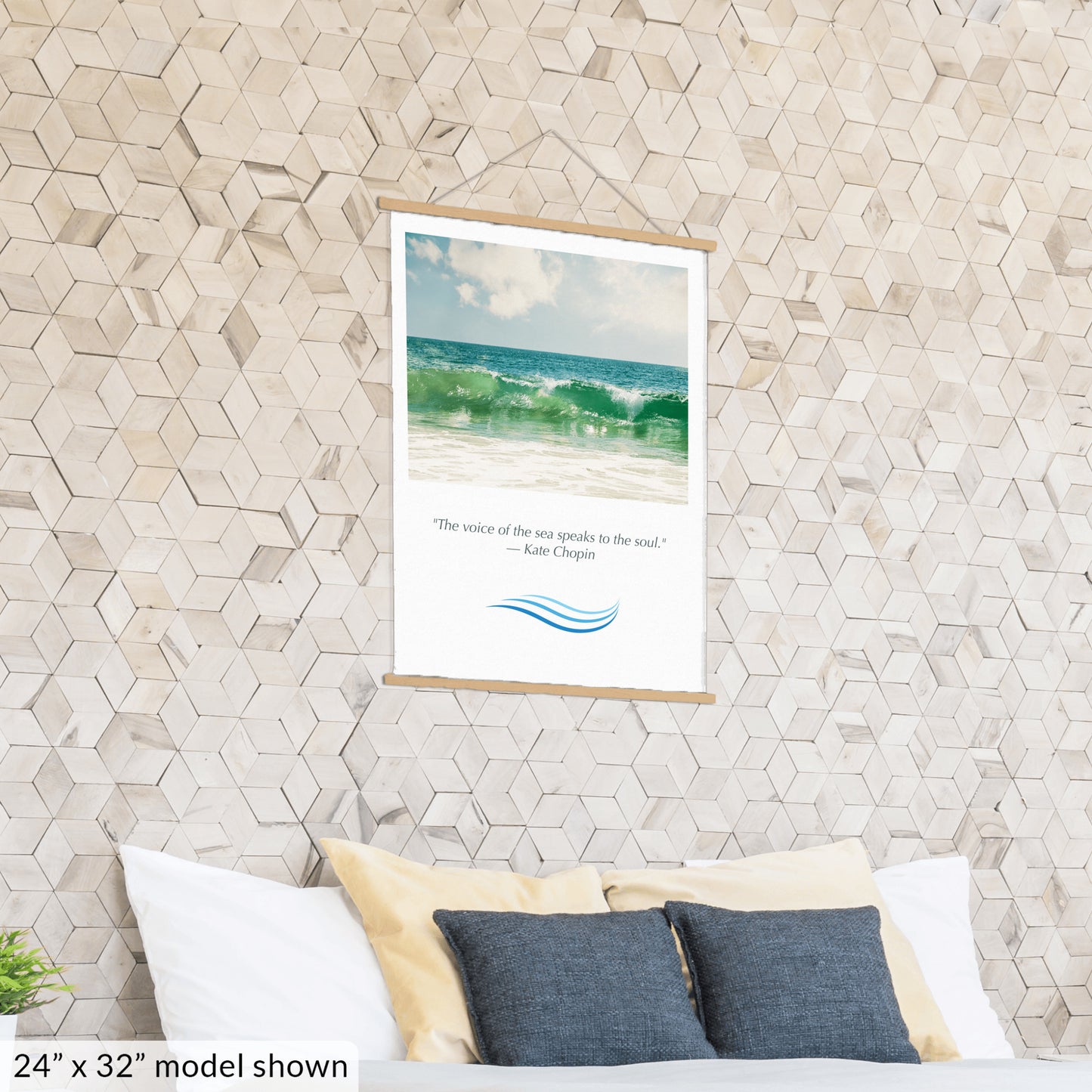 Ocean Hanging Canvas, Beach Saying Gift