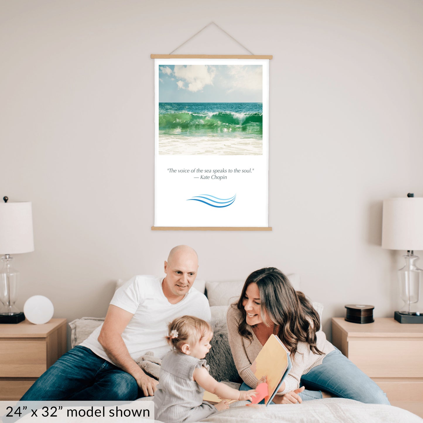 Ocean Hanging Canvas, Beach Saying Gift