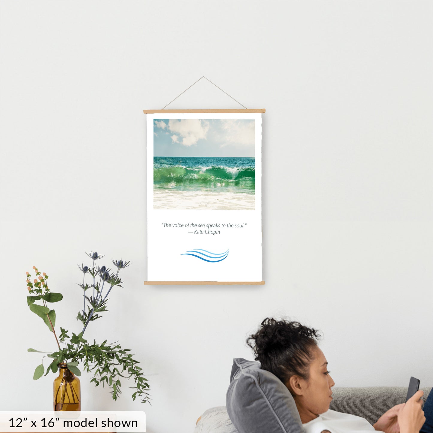 Ocean Hanging Canvas, Beach Saying Gift