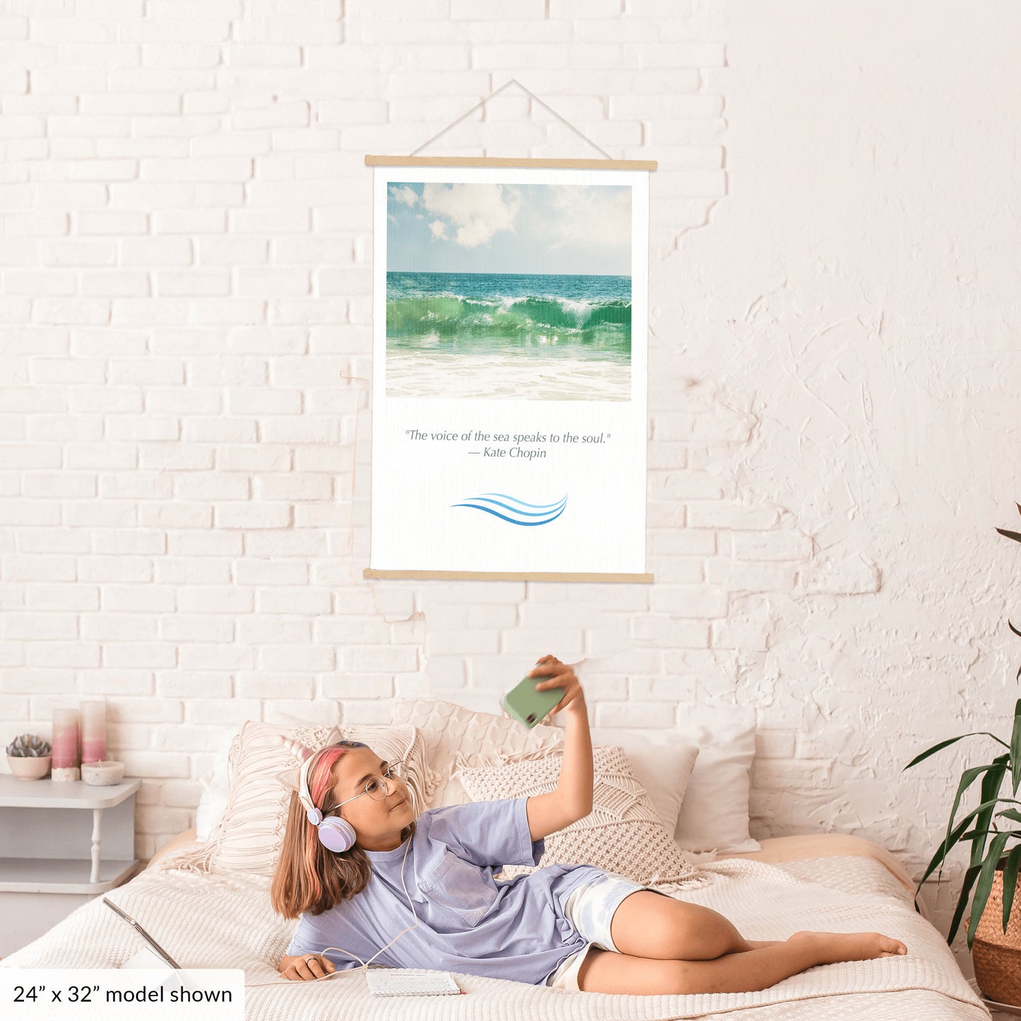 Ocean Hanging Canvas, Beach Saying Gift