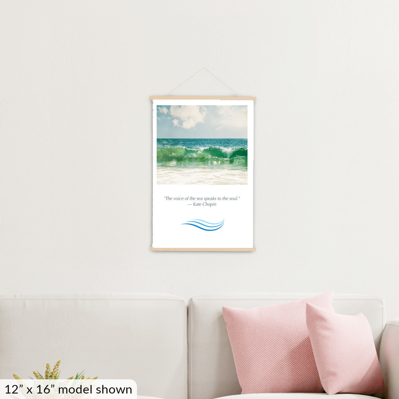 Ocean Hanging Canvas, Beach Saying Gift