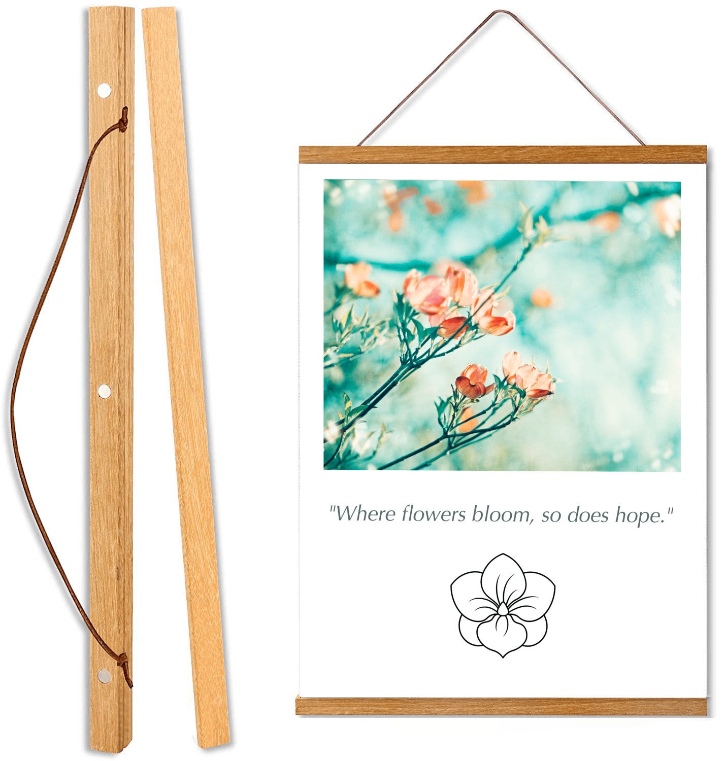 Flower Hanging Canvas, Nature Wall Art