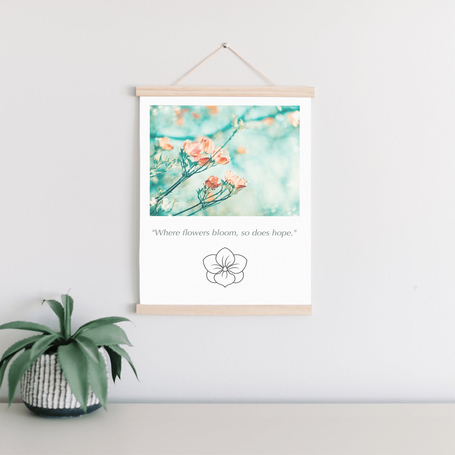 Flower Hanging Canvas, Nature Wall Art