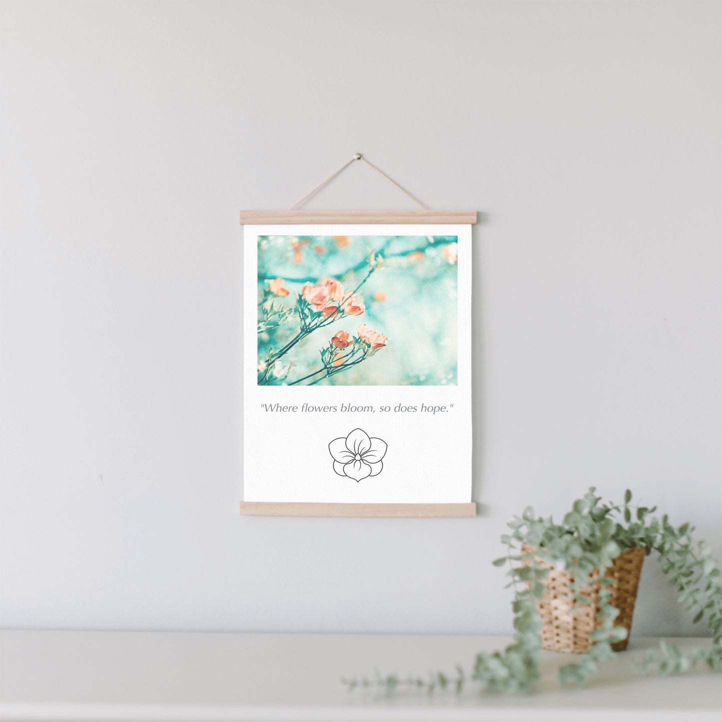 Flower Hanging Canvas, Nature Wall Art
