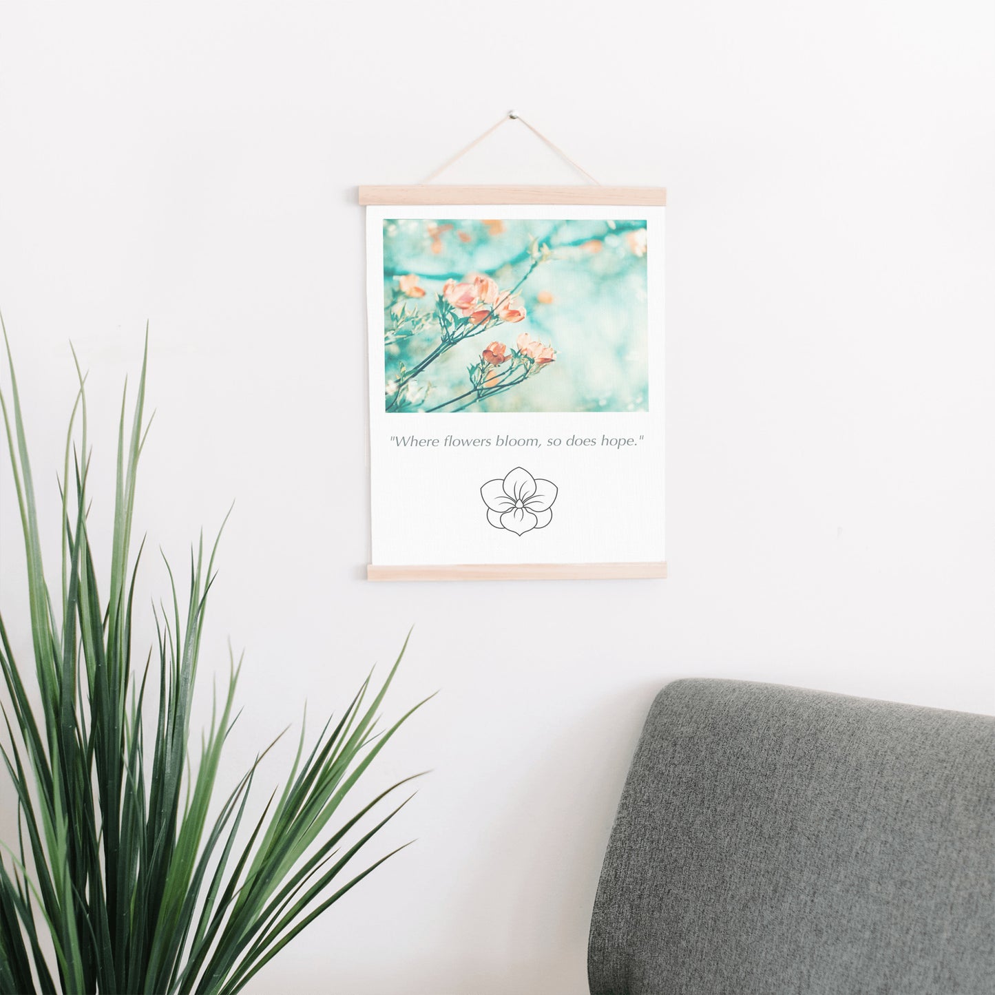 Flower Hanging Canvas, Nature Wall Art