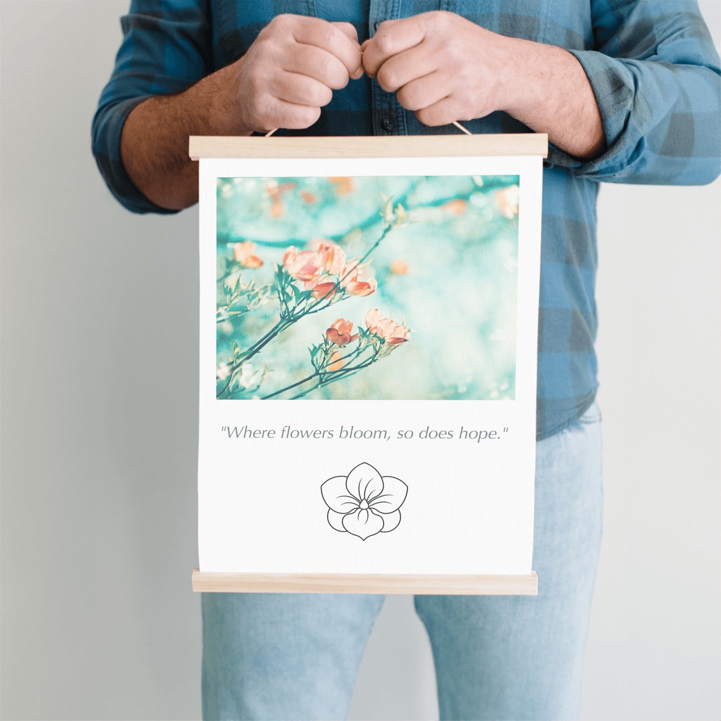Flower Hanging Canvas, Nature Wall Art