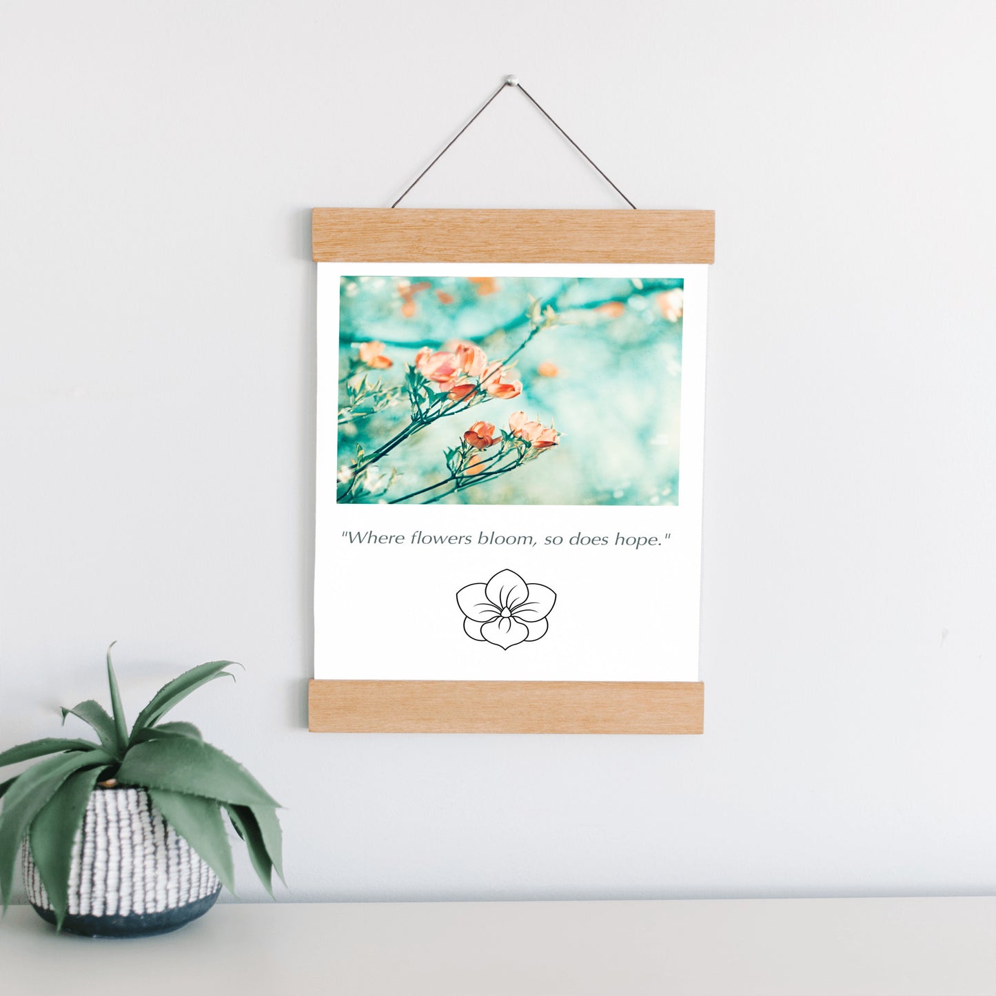 Flower Hanging Canvas, Nature Wall Art