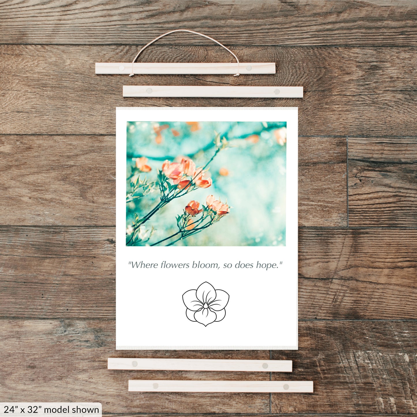 Flower Hanging Canvas, Nature Wall Art