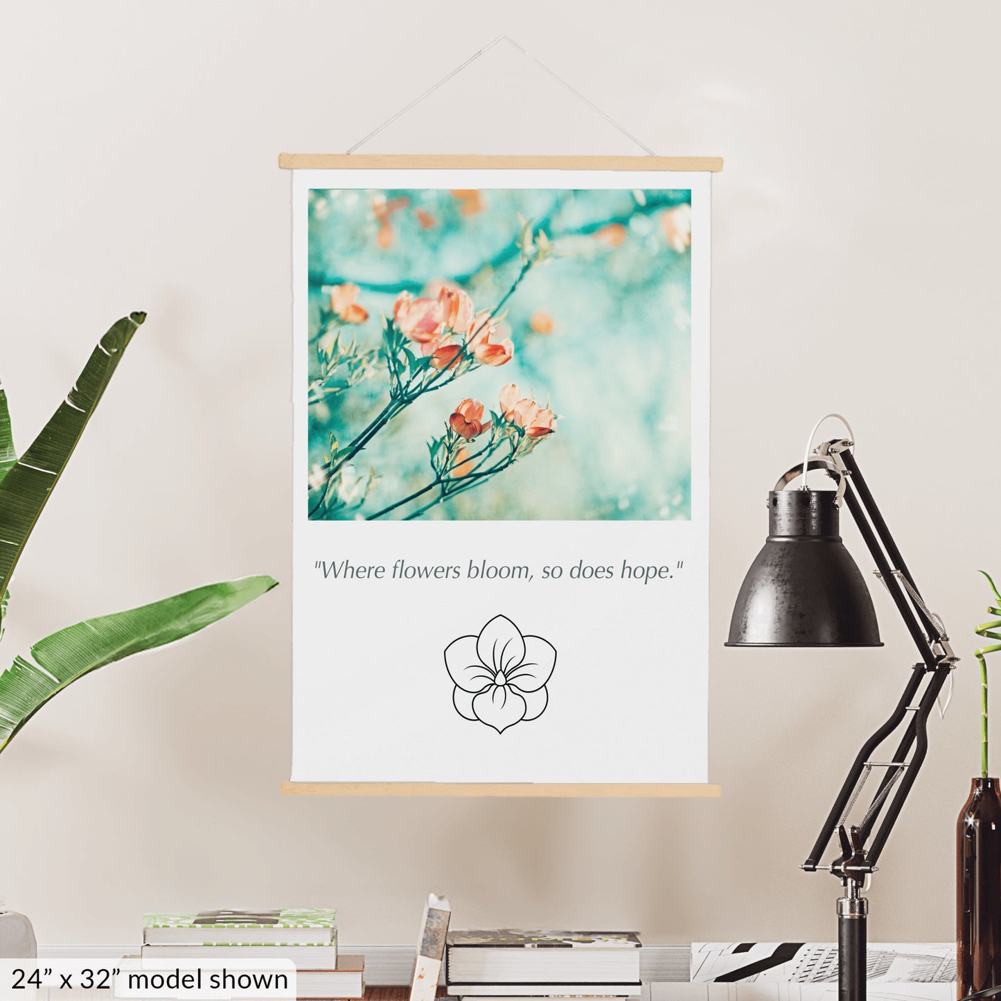 Flower Hanging Canvas, Nature Wall Art