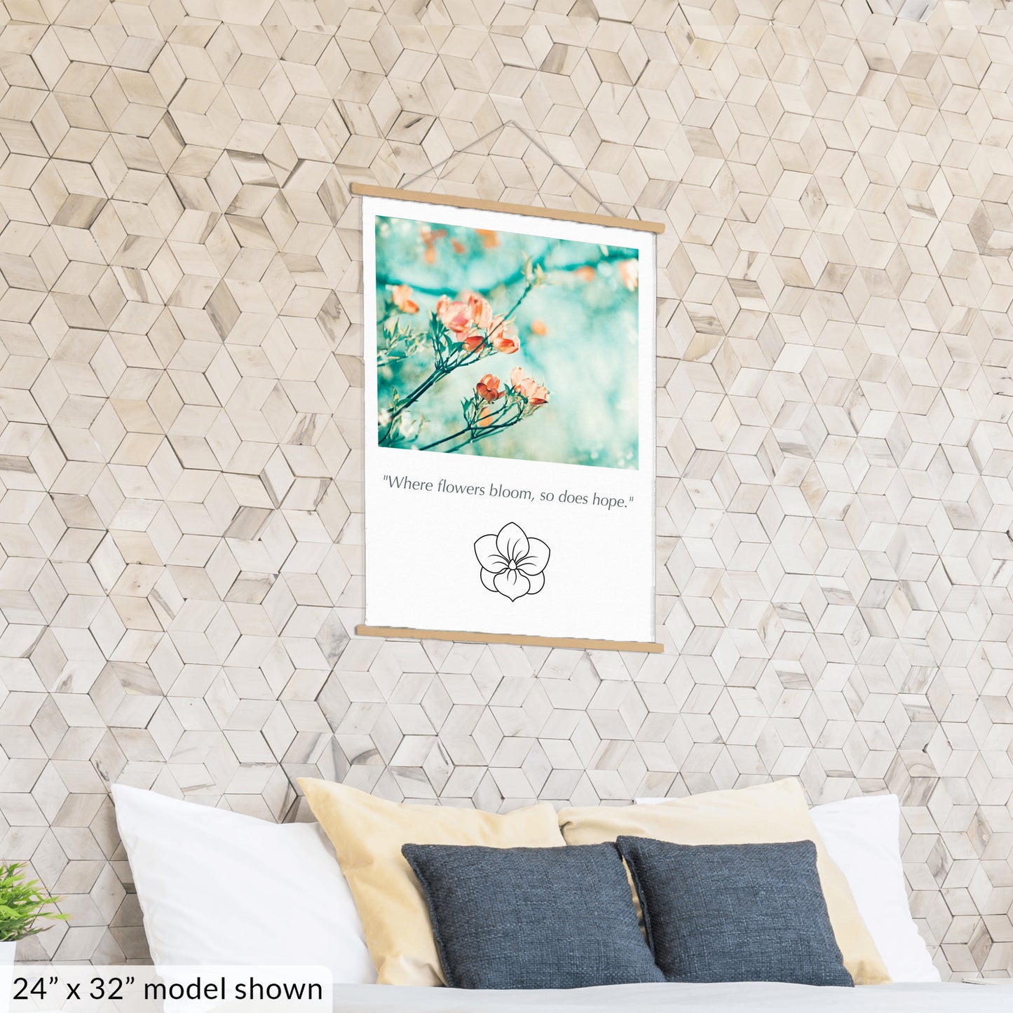 Flower Hanging Canvas, Nature Wall Art