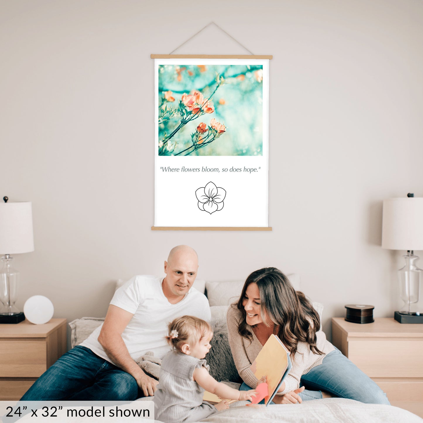 Flower Hanging Canvas, Nature Wall Art