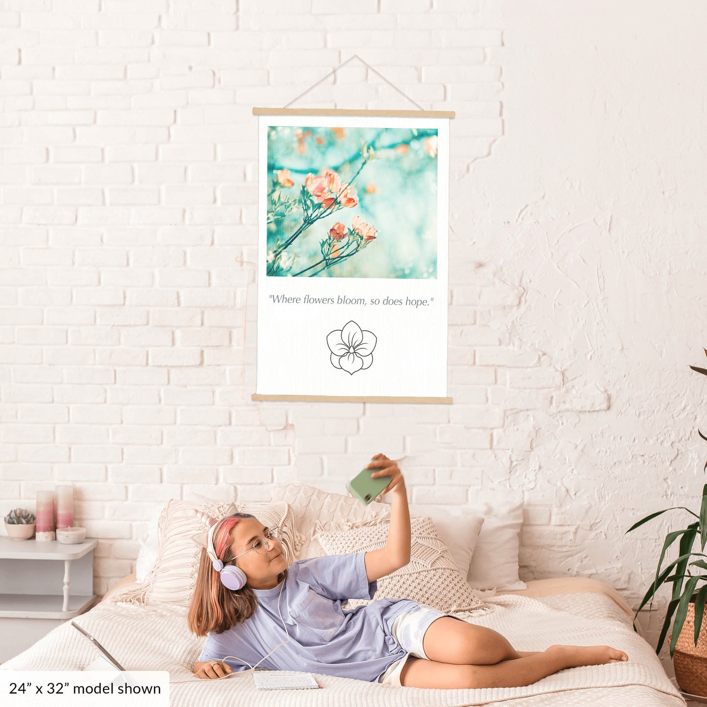 Flower Hanging Canvas, Nature Wall Art