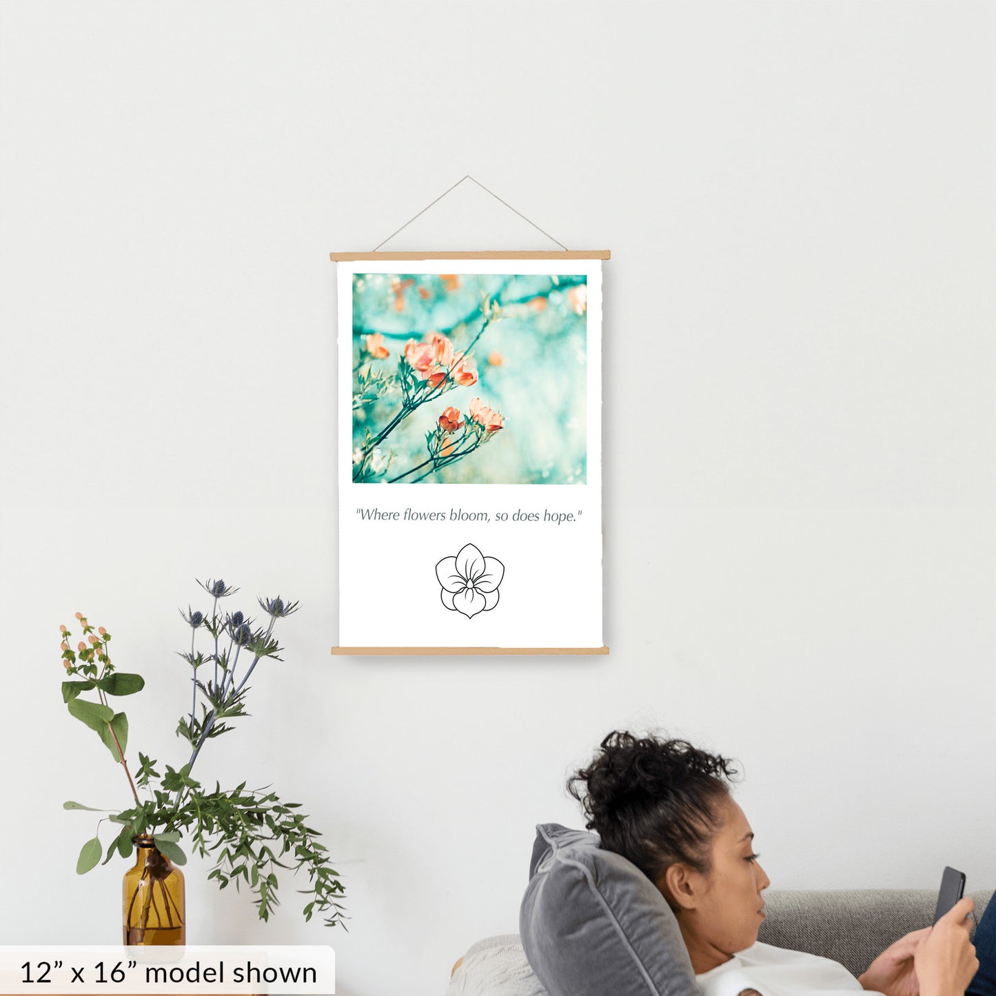 Flower Hanging Canvas, Nature Wall Art
