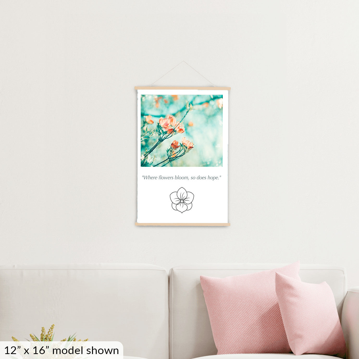 Flower Hanging Canvas, Nature Wall Art