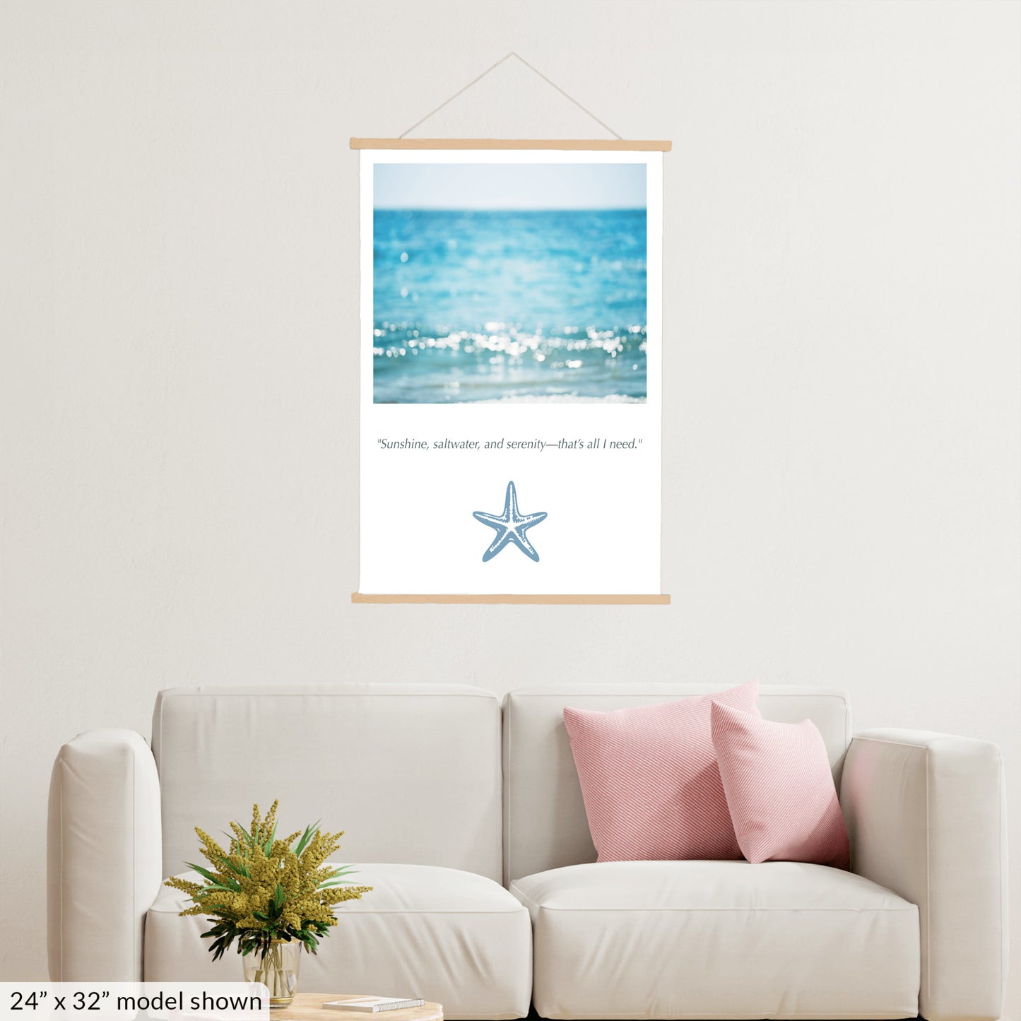 Calming Ocean Canvas, Beach Wall Art