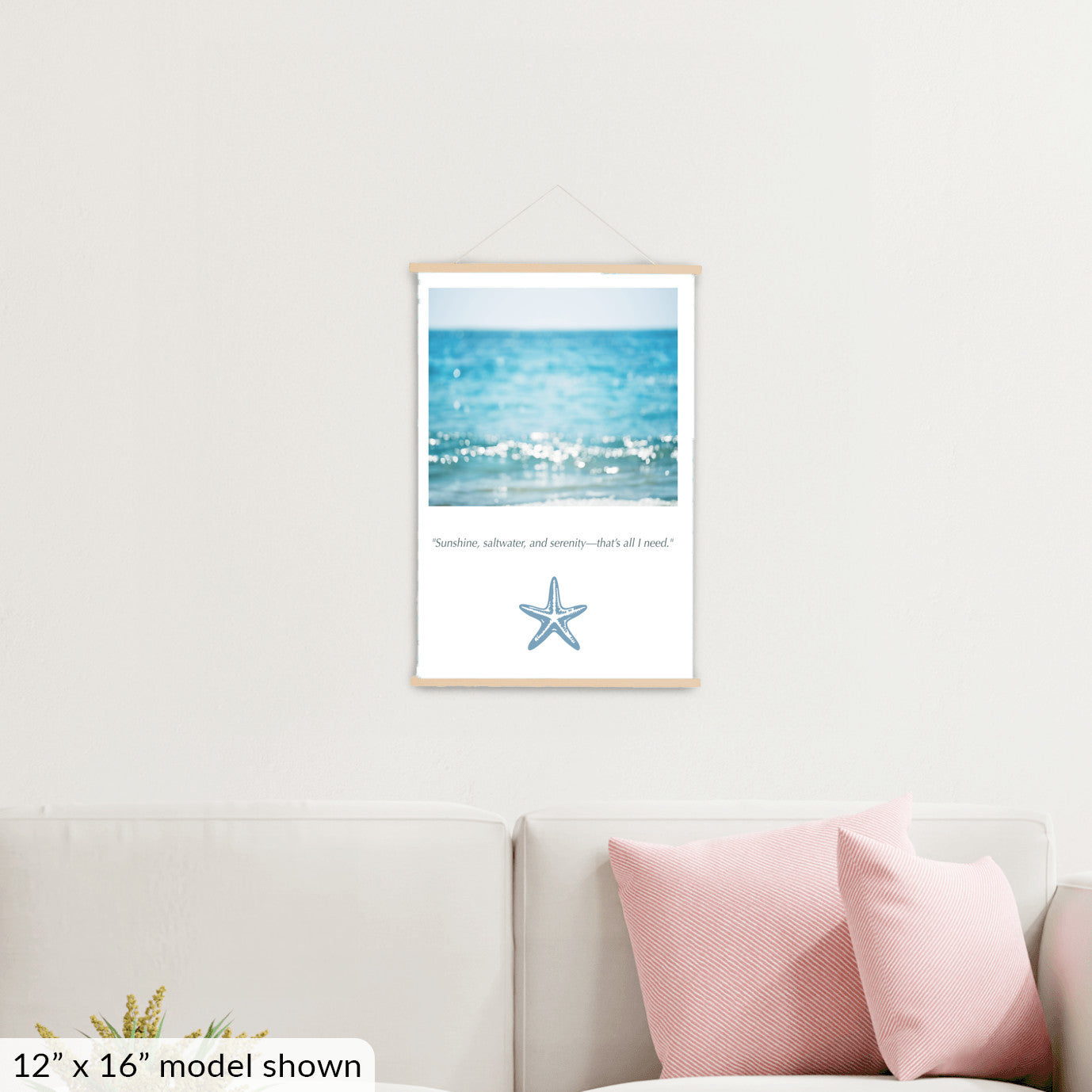 Calming Ocean Canvas, Beach Wall Art