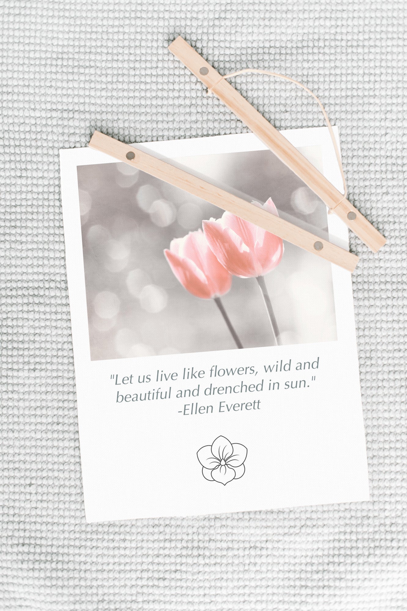 Tulip Flowers, Peach Coral Nature Wall Art