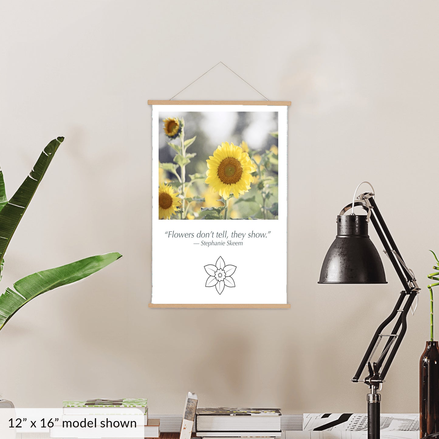 Sunflower Yellow, Flower Hanging Canvas