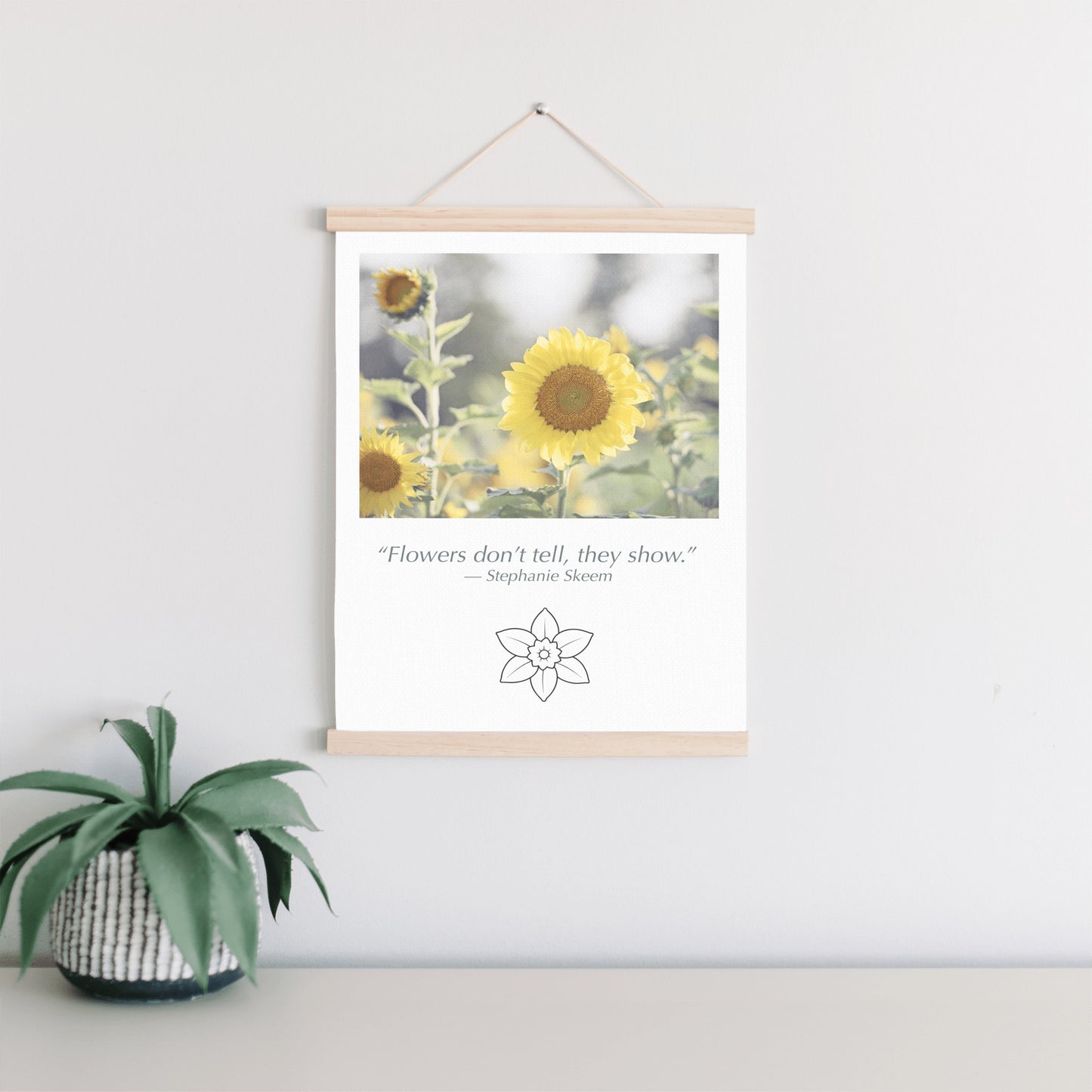 Sunflower Yellow, Flower Hanging Canvas