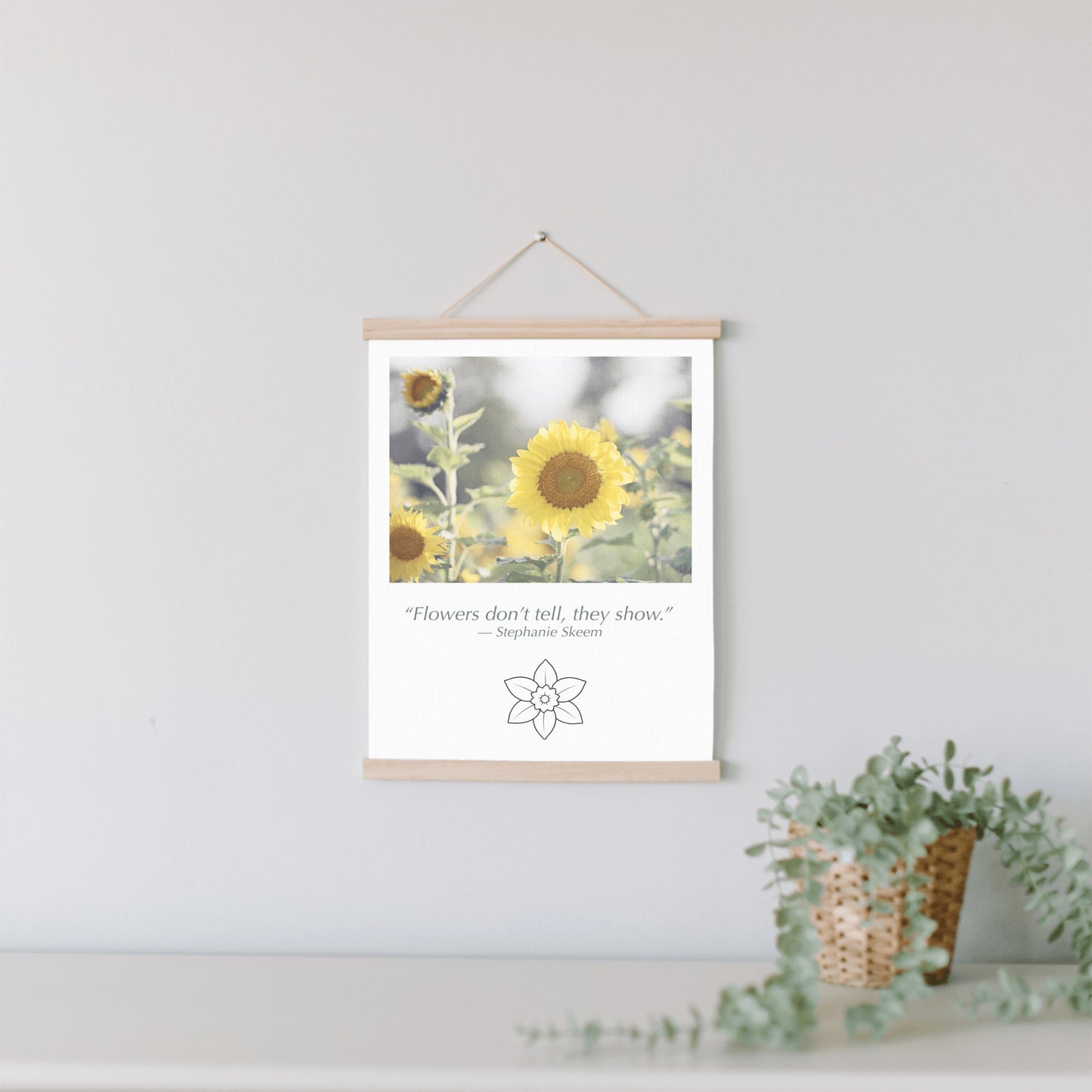 Sunflower Yellow, Flower Hanging Canvas