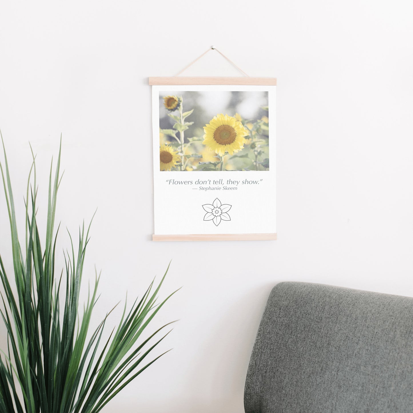 Sunflower Yellow, Flower Hanging Canvas